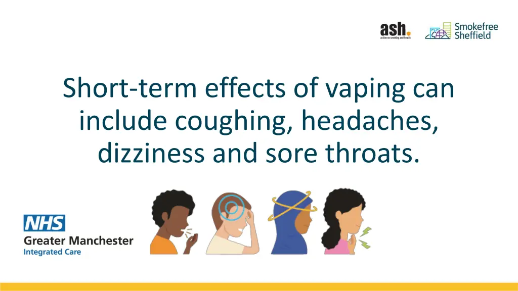 short term effects of vaping can include coughing