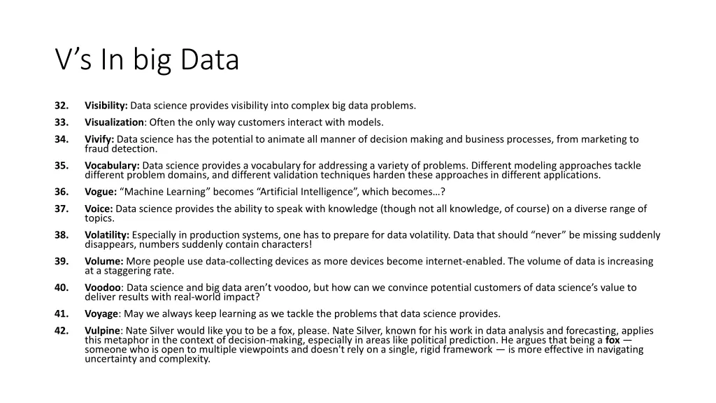 v s in big data 2