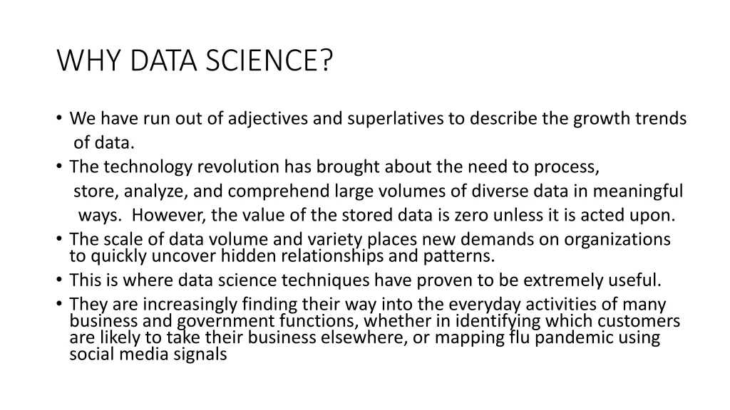 why data science