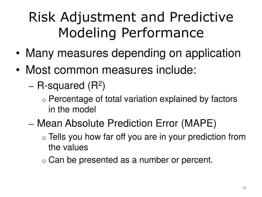 risk adjustment and predictive modeling