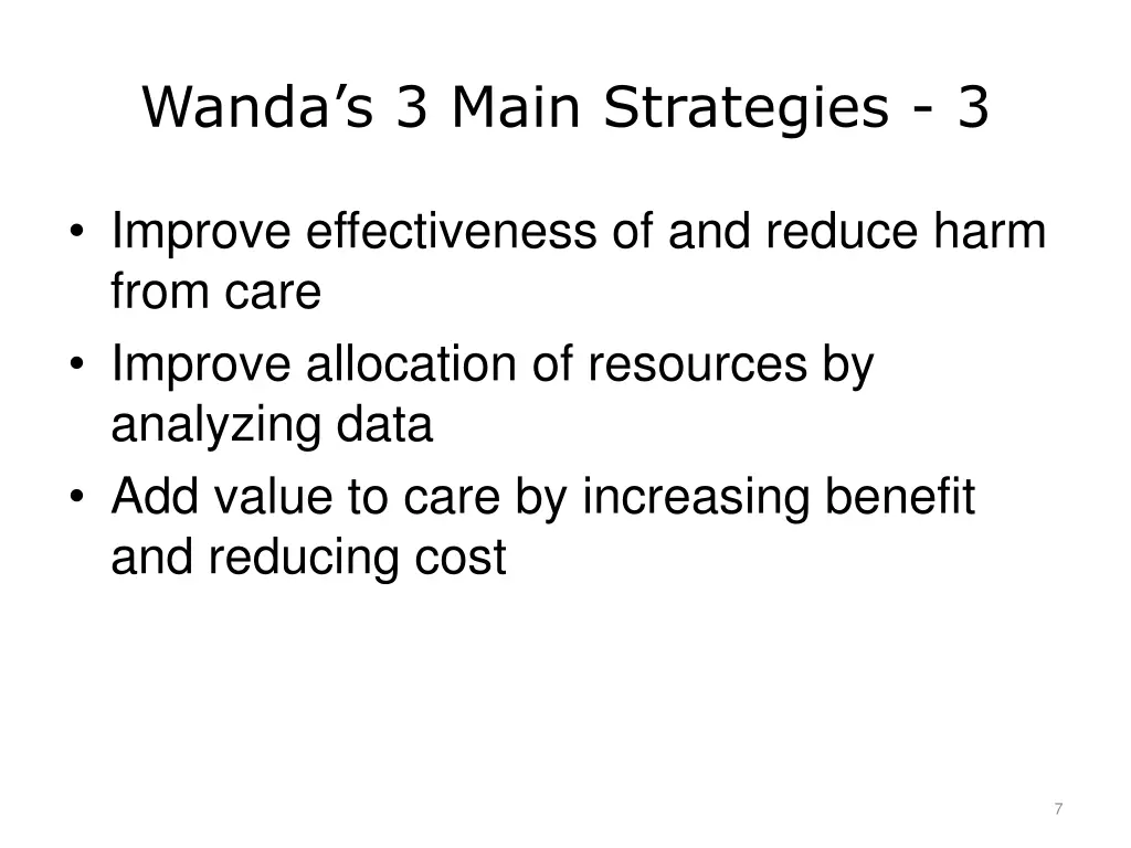 wanda s 3 main strategies 3