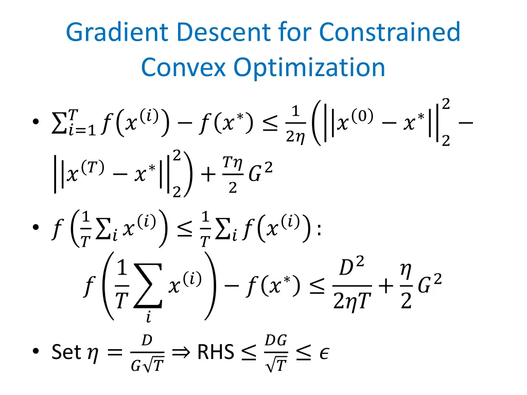 gradient descent for constrained convex 2