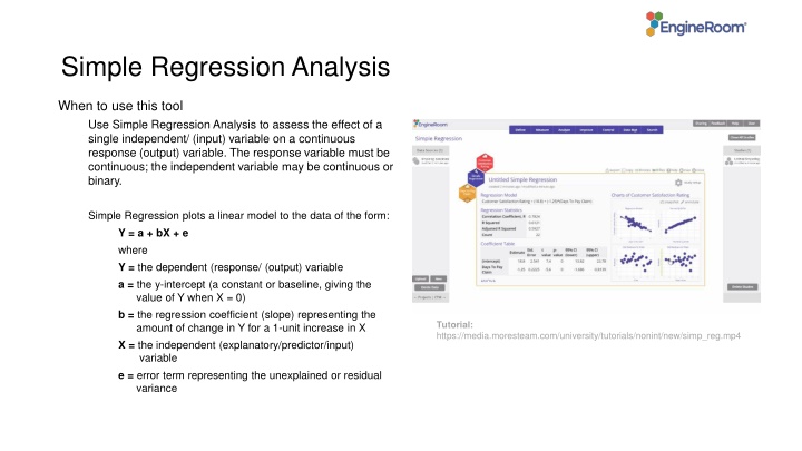 simple regression analysis