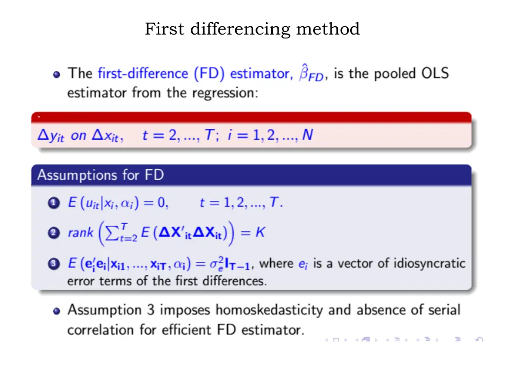 first differencing method 2