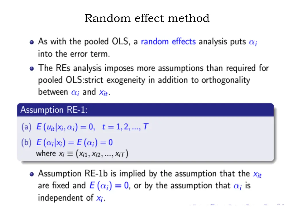random effect method