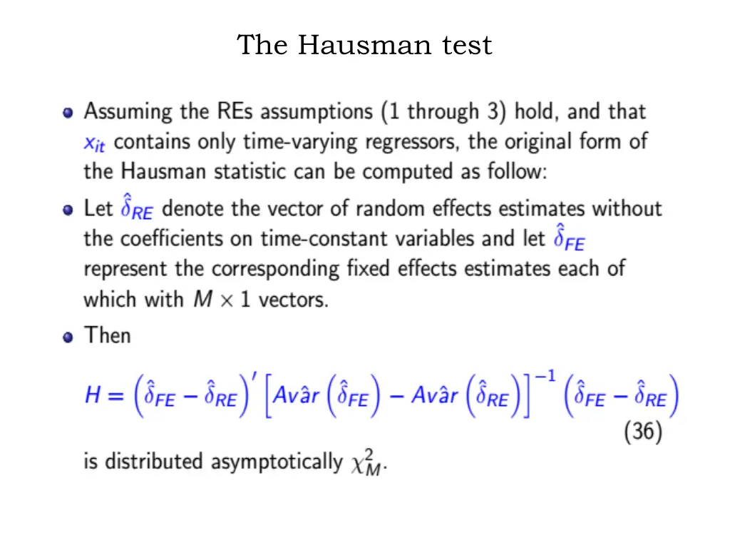 the hausman test 1