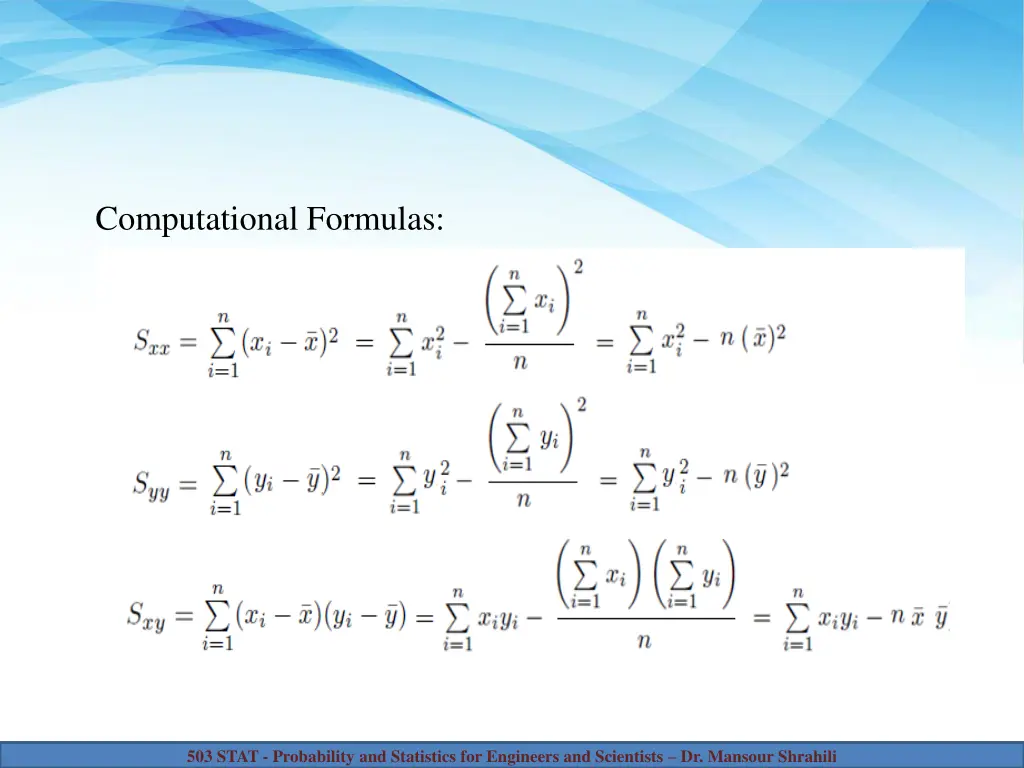 computational formulas