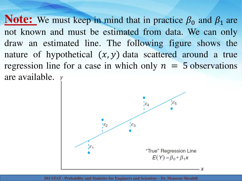 note we must keep in mind that in practice