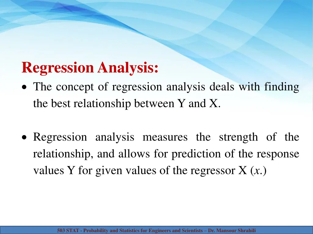 regression analysis the concept of regression