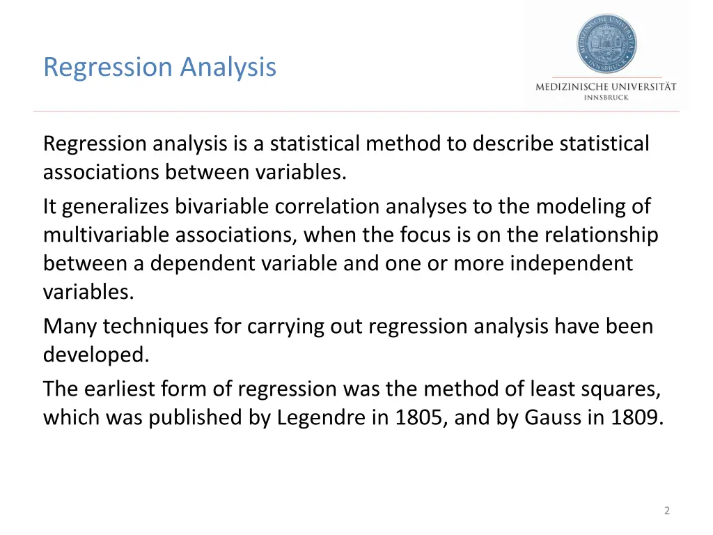 regression analysis