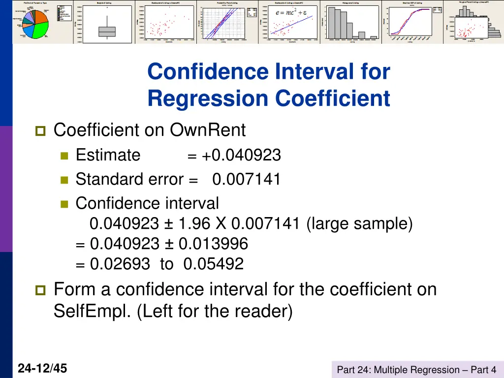 confidence interval for regression coefficient
