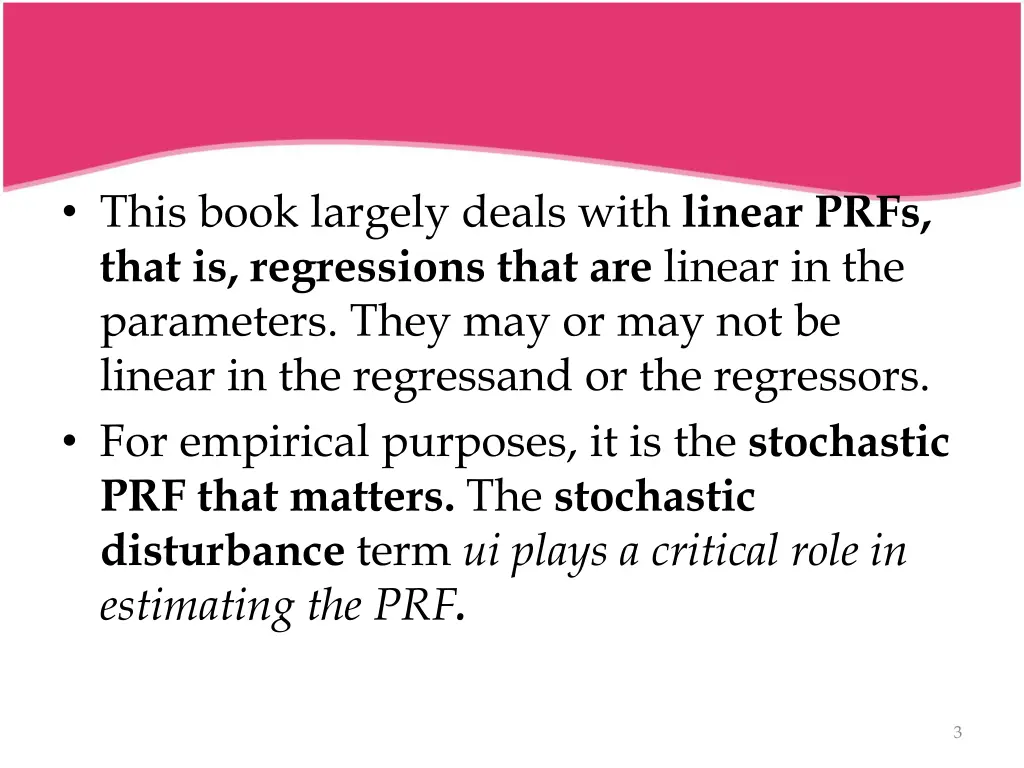 this book largely deals with linear prfs that