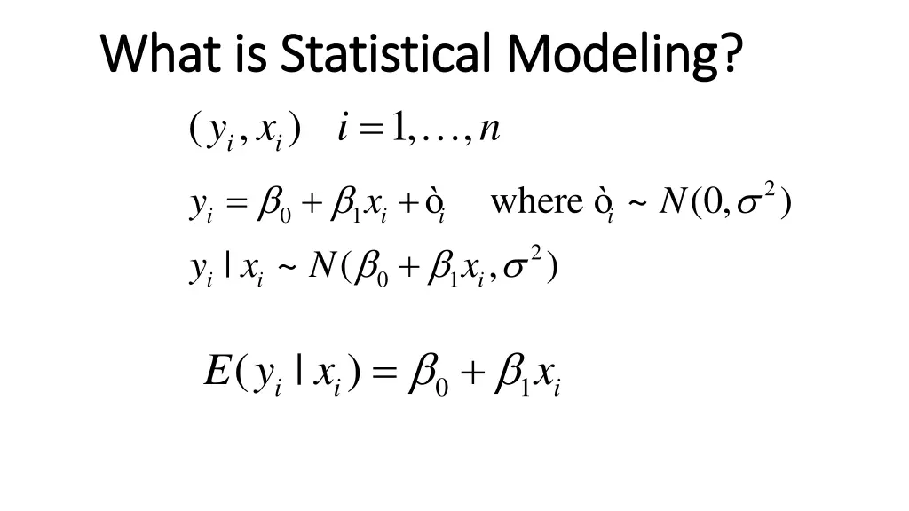what is statistical modeling what is statistical