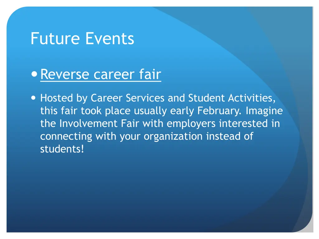 future events