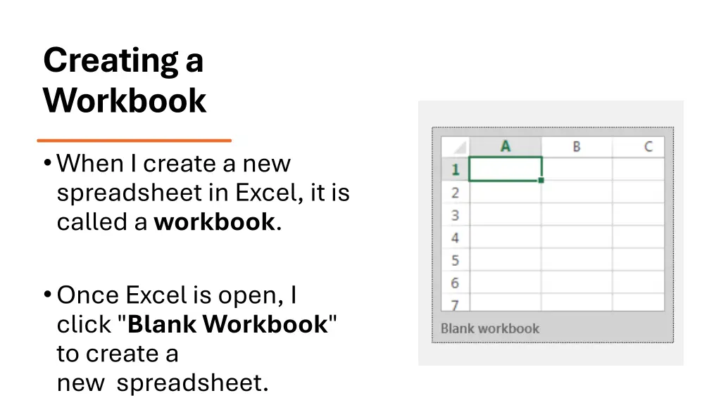creating a workbook