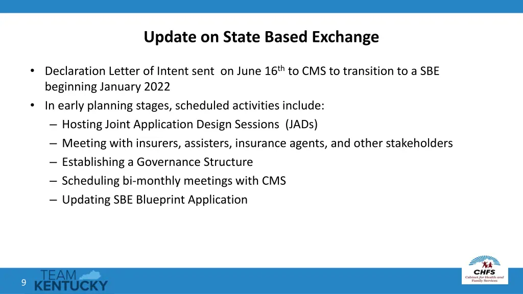 update on state based exchange