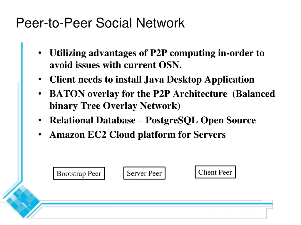 peer to peer social network