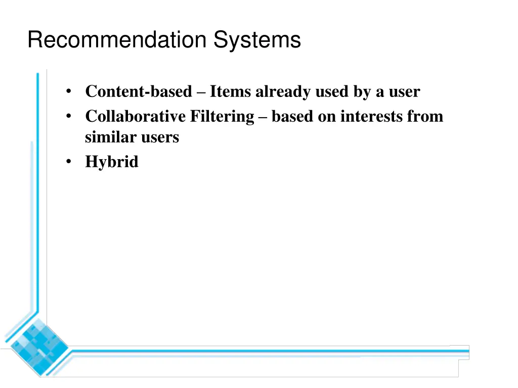 recommendation systems