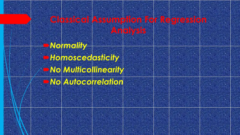 classical assumption for regression analysis