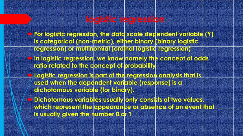logistic regression