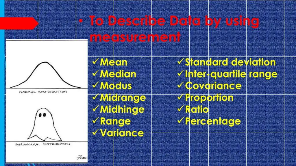 to describe data by using measurement