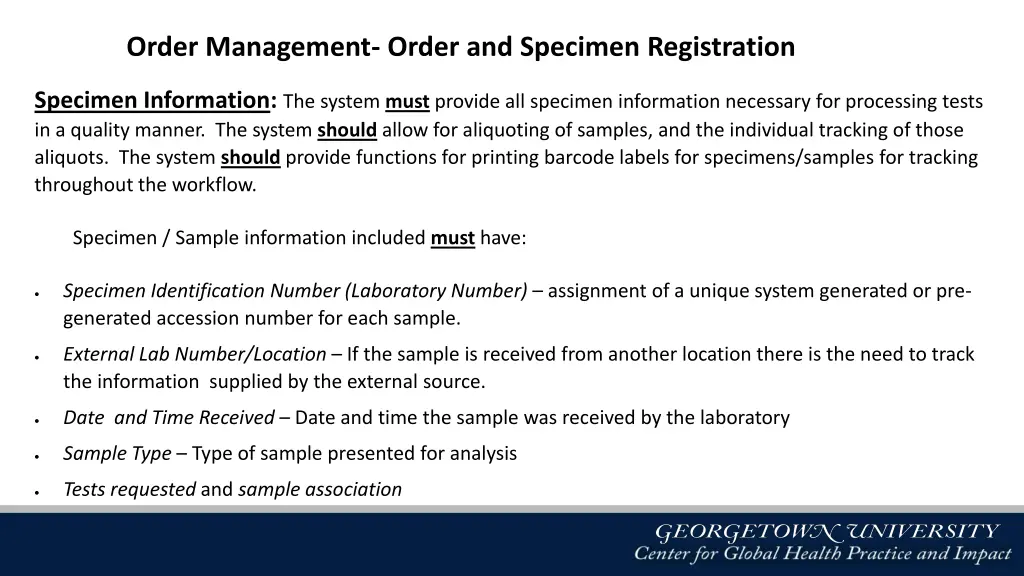 order management order and specimen registration 3