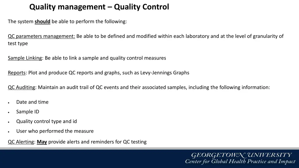 quality management quality control