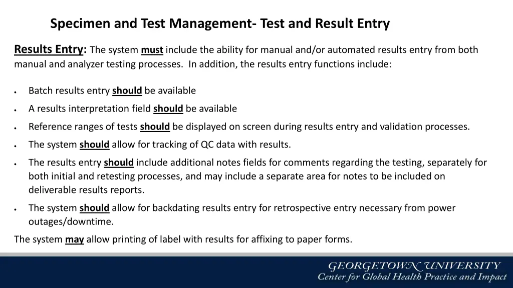 specimen and test management test and result entry 1