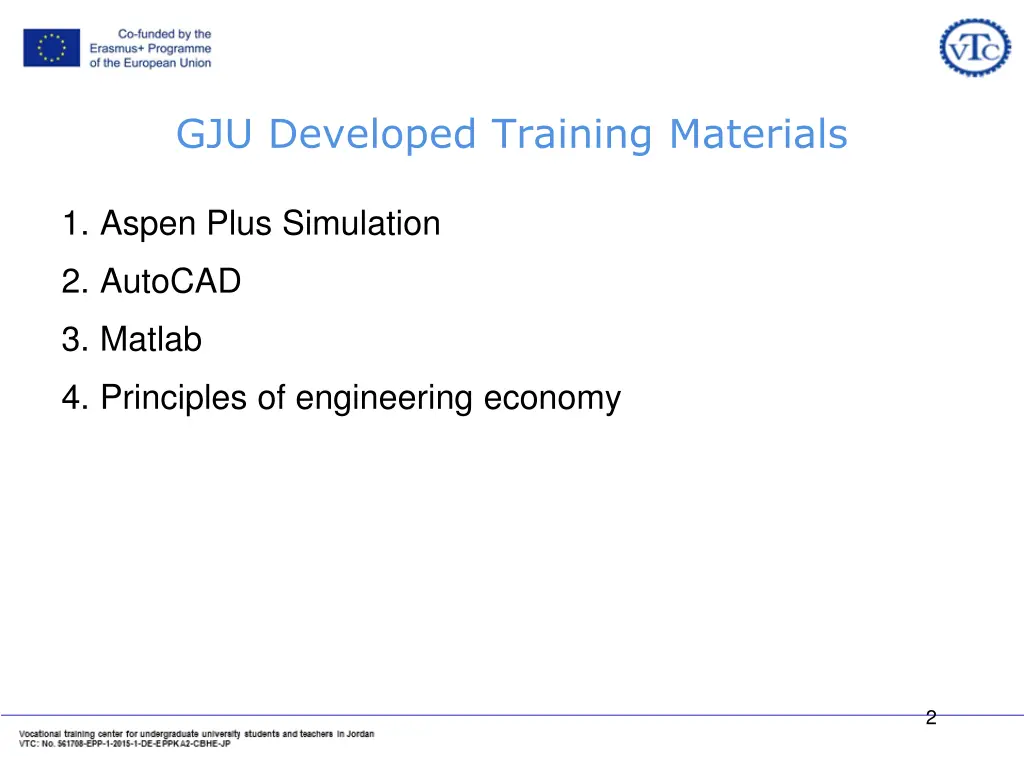 gju developed training materials
