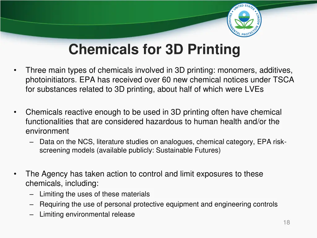 chemicals for 3d printing