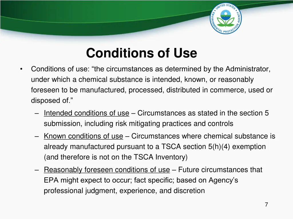conditions of use