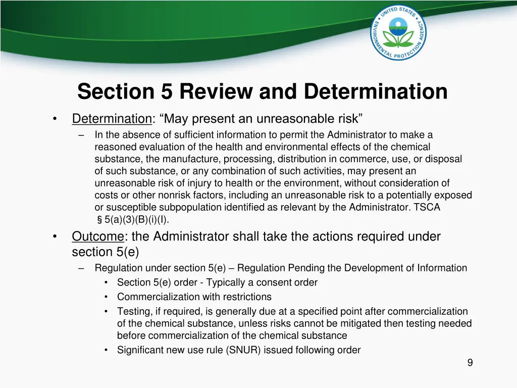section 5 review and determination 1