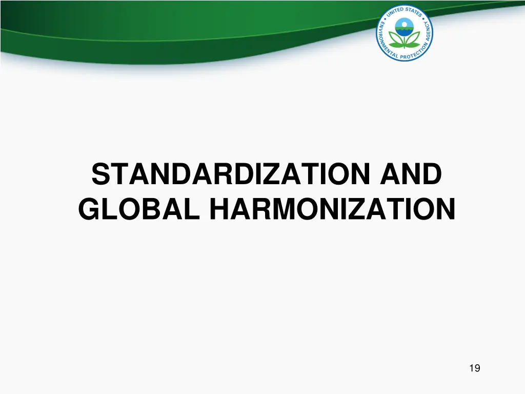 standardization and global harmonization