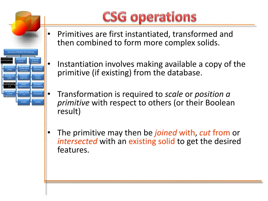 primitives are first instantiated transformed