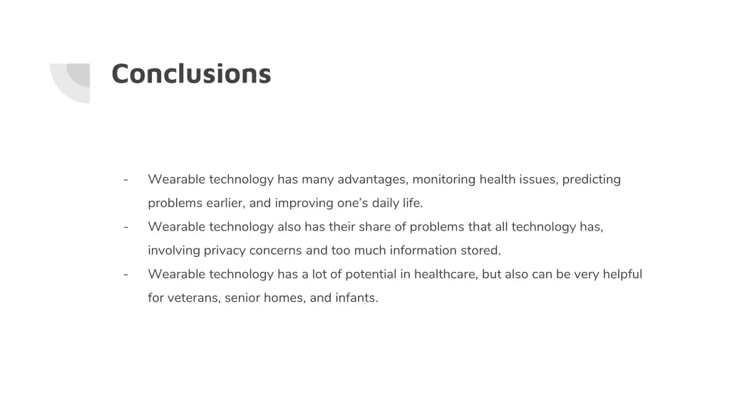 conclusions