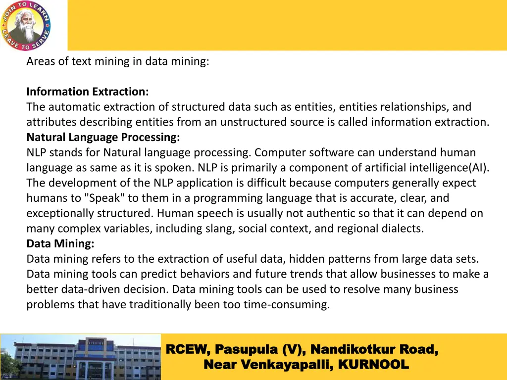 areas of text mining in data mining