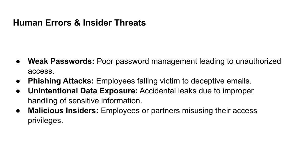 human errors insider threats