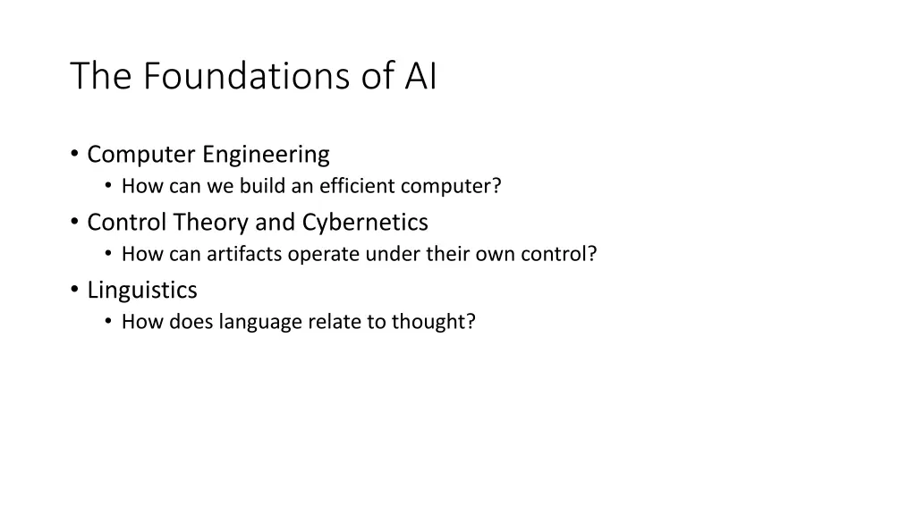 the foundations of ai 2