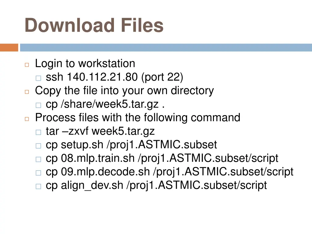 download files
