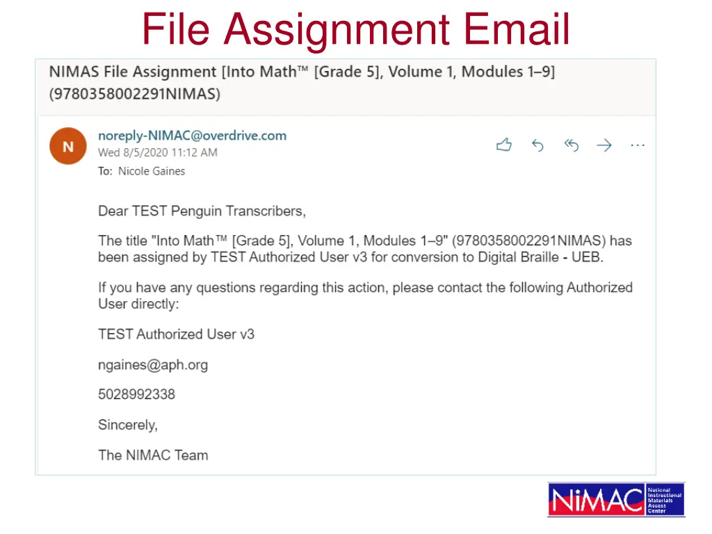 file assignment email