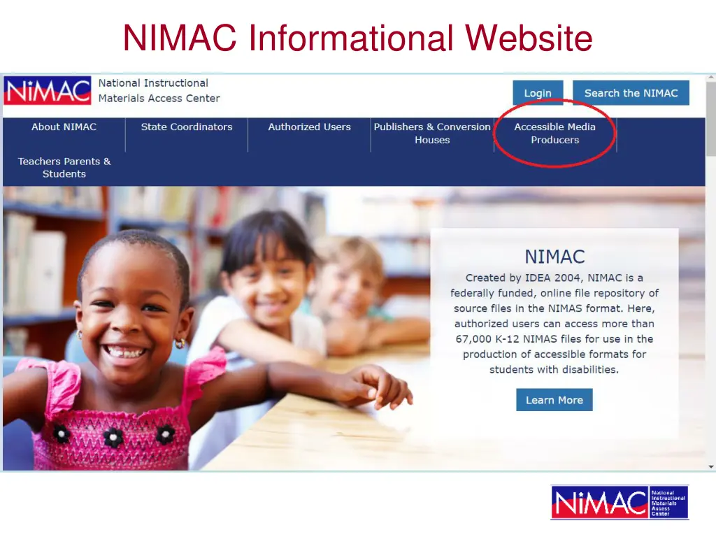 nimac informational website