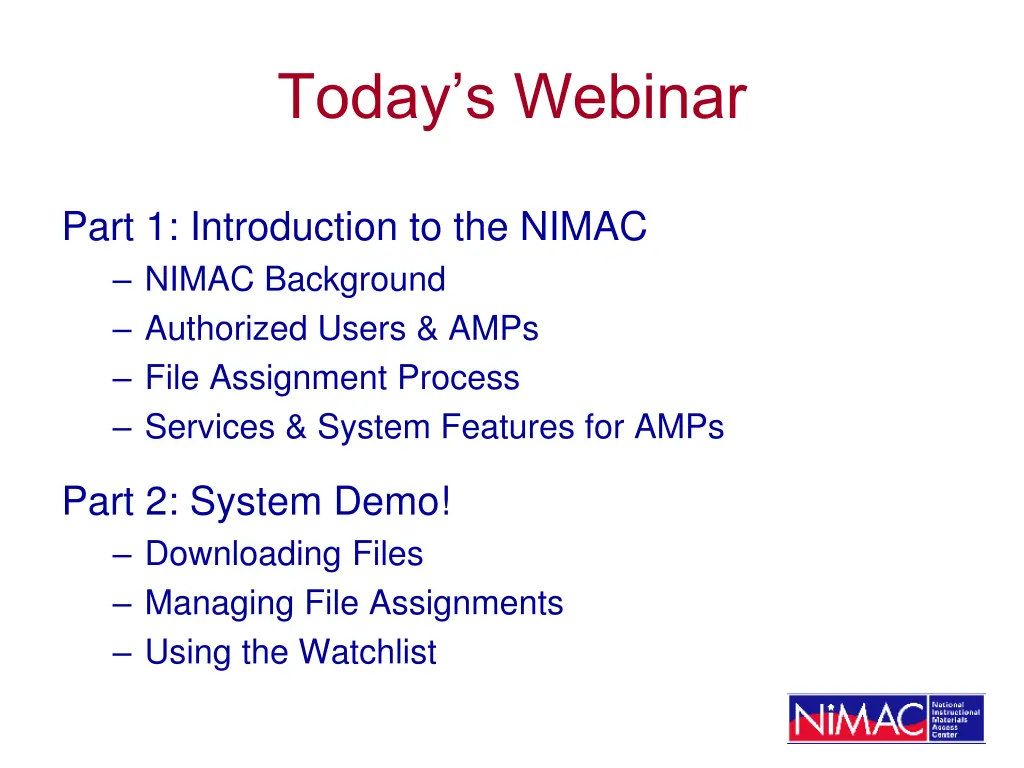 today s webinar