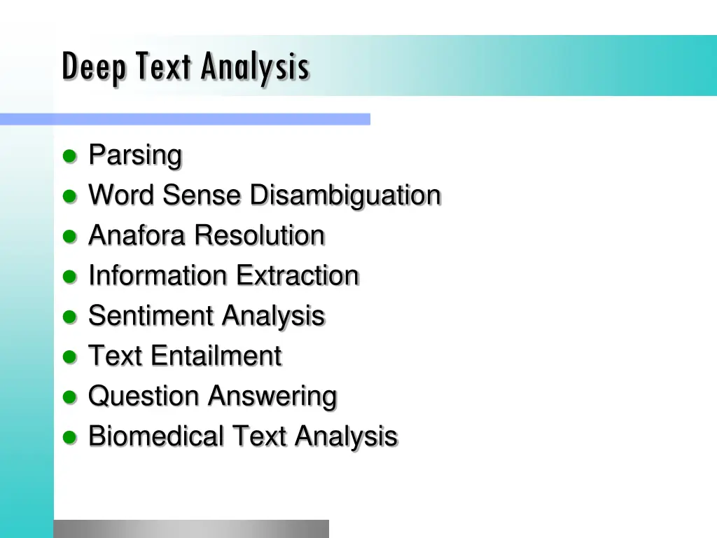 deep text analysis