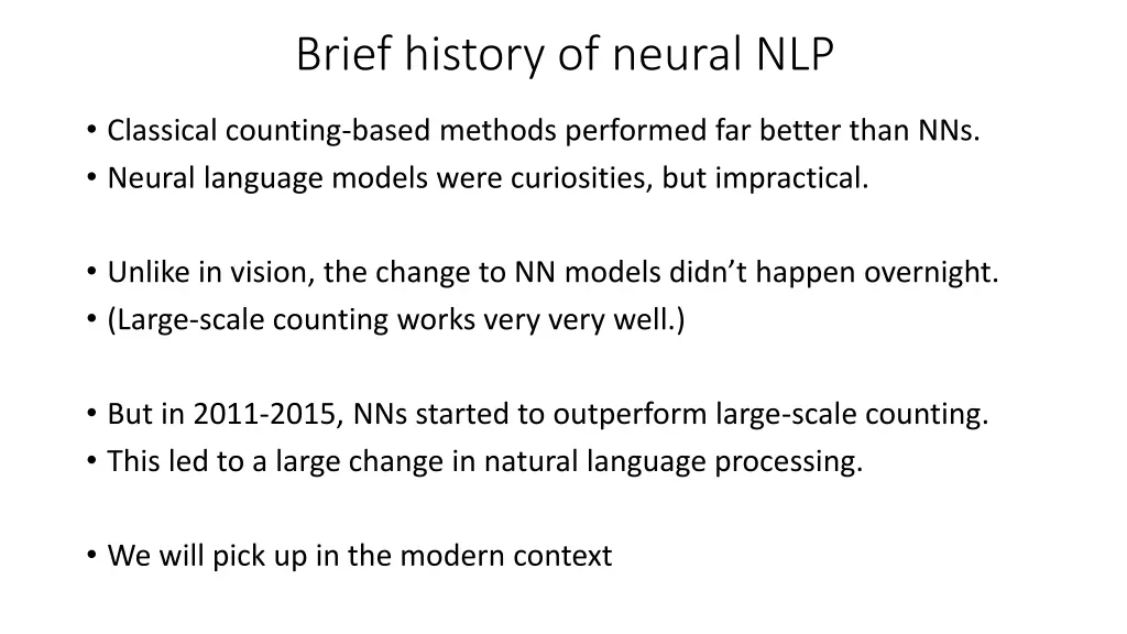brief history of neural nlp