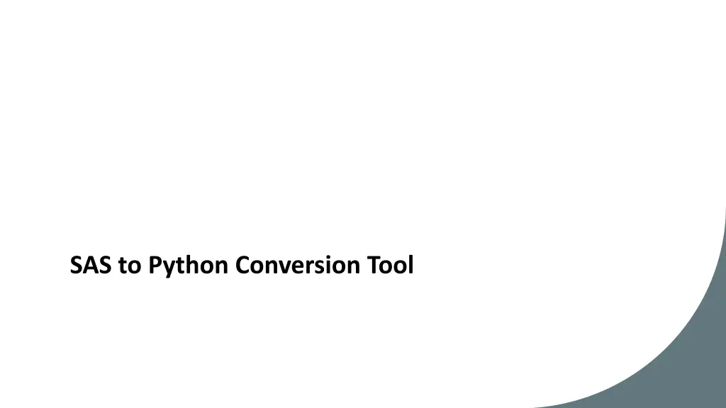 sas to python conversion tool