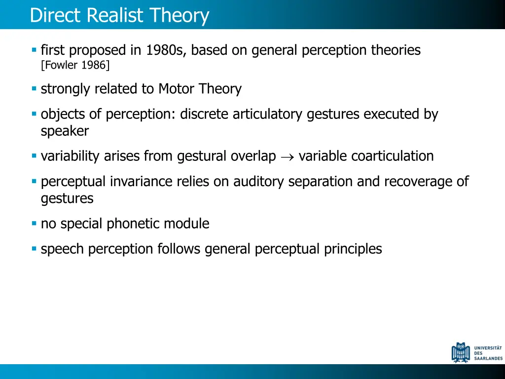 direct realist theory