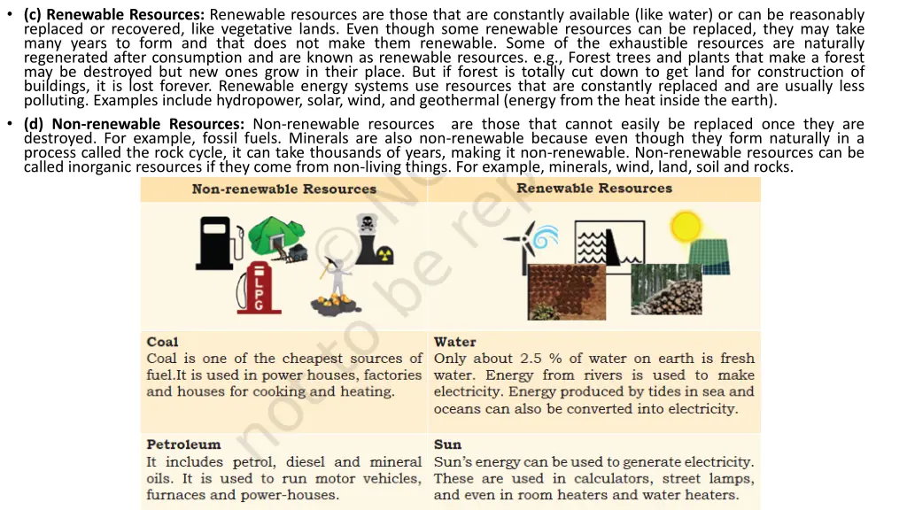 c renewable resources renewable resources