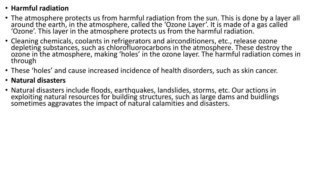 harmful radiation the atmosphere protects us from