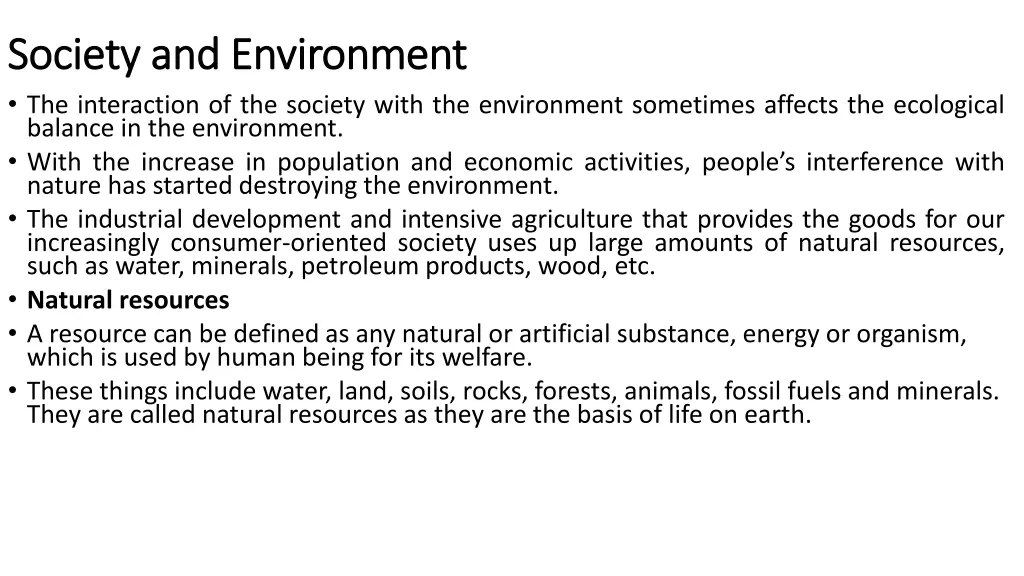 society and environment society and environment