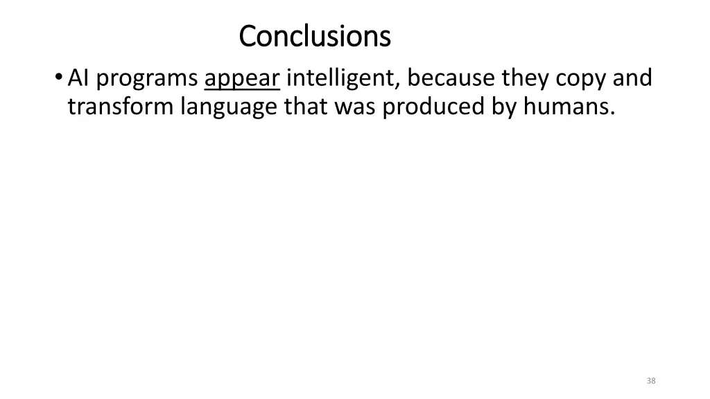 conclusions conclusions